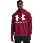 Blusão de Moletom com Capuz Under Armour Rival Fleece Big Logo HD - Masculino VERMELHO