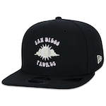 Boné Aba Reta New Era 9Fifty Original Fit Snapback Aba Reta MLB San Diego Padres Retro Soundtrack - Snapback - Adulto PRETO