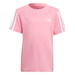 Camiseta adidas Essentials 3-Stripes - Infantil ROSA