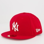 Boné Aba Reta New Era MLB New York Yankees 5950 - Fechado - Adulto VERMELHO