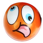 Bolinha Fortalecedora Gold Sports Emoji e Anti-Stress Soft LARANJA