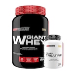 Kit Bodybuilders Giant Whey Protein Chocolate - 900g + Power Creatina - 300g Nao Se Aplica