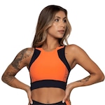 Top Fitness AVA Fitness Wear Suplex Frente - Adulto PRETO/LARANJA