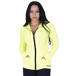 Jaqueta com CapuzOrbis Fitness Esportivo Dry Aero Bolso - Feminina CINZA/AMARELO