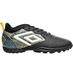 Chuteira Society Umbro Tocco II Club - Adulto PRETO/AMARELO