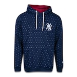 Blusão com Capuz New Era Canguru New York Yankees Modern Classic Poa - Masculino AZUL ESCURO