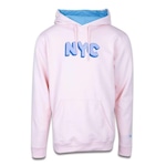 Blusão com Capuz New Era Canguru NYC Sweet Winter Cand Color - Masculino ROSA