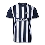 Camiseta New Era Seattle Seahawks NFL Soccer Style - Masculina AZUL ESCURO