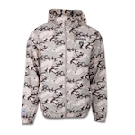 Jaqueta New Era Corta Vento Windbreaker Camuflada NFL Las Vegas Raiders Neutral Wild - Masculino MARROM CLARO