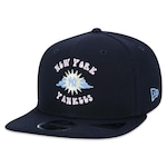 Boné Aba Reta New Era 9fifty Original Fit MLB New York Yankees Retro Soundtrack - Snapback - Adulto MARINHO/PETROLEO