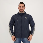 Jaqueta Com Capuz New Era MLB New York Yankees Pintstripe - Masculina AZUL ESCURO