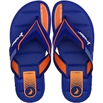 Chinelo Rider Sprint Tira Grossa Goma Conforto - Masculino AZUL/LARANJA