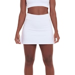 Short Saia Sandy Fitness Basic com Bolso - Feminina BRANCO