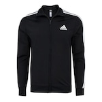 Agasalho adidas 3S WV TT TS - Masculino PRETO/BRANCO