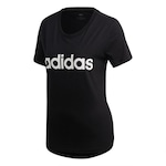 Camiseta adidas Essentials Linear Slim - Feminina PRETO