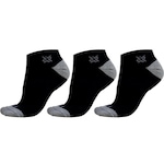 Kit de Meias Sapatilha Hupi com 3 Pares - Adulto PRETO/CINZA