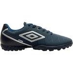 Chuteira Society Umbro Attak Eternal - Adulto AZUL/CINZA