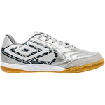 Chuteira Futsal Umbro Pro 5 Bump Club - Adulto CINZA/BRANCO