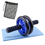 Roda Abdominal Dupla Gold Sports Exercise AZUL