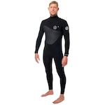 Long John Rip Curl Flashbomb Heatseeker 3/2 Zip Free Black - Masculino PRETO