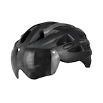 Capacete Ciclismo MTB High One Casco com Óculos MY22 PRETO