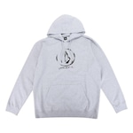 Blusão de Moletom com Capuz Volcom Canguru Logo - Masculino CINZA