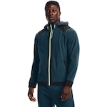 Moletom Under Armour Rush Fleece FZ Hoodie - Masculino AZUL