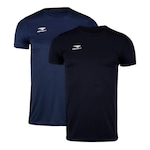 Kit de Camisetas Penalty X Plus Size com 2 Unidades - Masculina AZUL ESC/PRETO