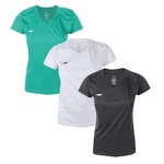 Kit de Camisetas Penalty X com 3 Unidades - Feminina BRANCO/VERDE