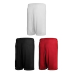 Kit de Bermudas Penalty X com 3 Unidades - Masculina BRANCO/VERMELHO