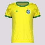 Camiseta Placar Brasil Brasão - Infantil AMARELO