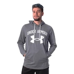 Blusão com Capuz Under Armour Rival Terry Big Logo HD - Masculino CINZA ESCURO