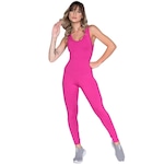 Macacão Fitness Vekyo sem Bojo Liso Suplex - Feminino ROSA