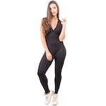 Macacão Fitness Vekyo Longo Suplex Liso Bojo - Feminino PRETO