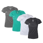 Kit de Camisetas Penalty X com 4 Unidades - Feminina BRANCO/VERDE