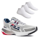 Tênis Fila Heating + 3 Pares de Meias - Masculino BRANCO/AZUL ESC