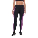 Calça Legging Authen Grit Focus - Feminina PRETO/ROXO