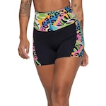 Short AVA Fitness Wear Suplex Recorte - Feminina PRETO/AMARELO