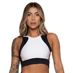 Top Fitness AVA Fitness Wear Suplex Frente - Adulto PRETO/BRANCO