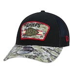 Boné Aba Curva New Era Kansas City Chiefs 940 NFL 21 Salute to Service - Snapback - Adulto PRETO