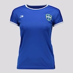 Camiseta Placar Brasil Brasão - Feminina AZUL