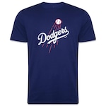 Camiseta New Era Regular MLB Los Angeles Dodgers Core Manga Curta Azul Royal - Masculino AZUL ESCURO