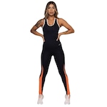 Macacão AVA Fitness Suplex com Detalhe - Feminino PRETO