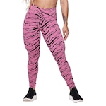 Calça Legging AVA Fitness Zebra - Feminina ROSA/PRETO