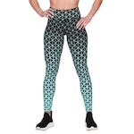 Calça Legging AVA Fitness Triângulos - Feminina VERDE/PRETO