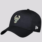 Boné Aba Curva New Era NBA Milwaukee Bucks 920 - Strapback - Adulto PRETO