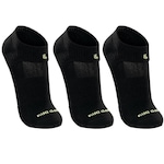 Kit de Meias Cano Curto Lupo Dry Tech Performance com 3 Pares - Adulto PRETO