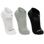 Kit de Meias Cano Curto Lupo Dry Tech Performance com 3 Pares - Adulto BRANCO/PRETO