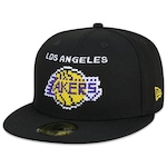 Boné Aba Reta New Era 59Fifty Nba Los Angeles Lakers Tecnologic - Fitted - Adulto PRETO