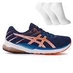 Tênis Asics Gel Shinobi + 3 Pares de Meia - Masculino AZUL CLA/LARANJA